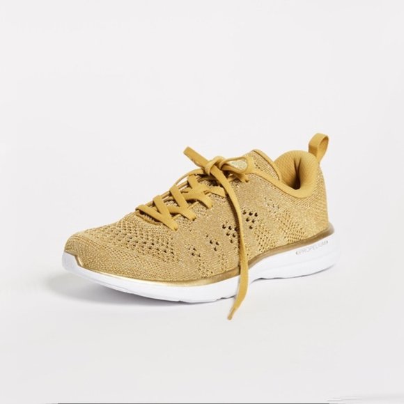 APL Shoes Nwot Apl Techloom Pro 24 Karat Gold Sneakers